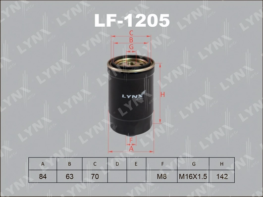 Топливный фильтр LYNXAUTO LF-1205
