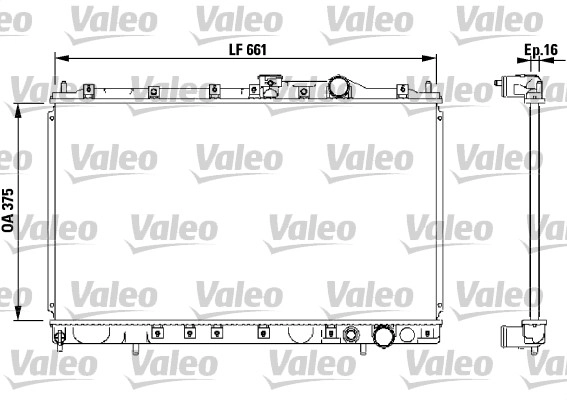 Радиатор охлаждение двигателя VALEO 732539