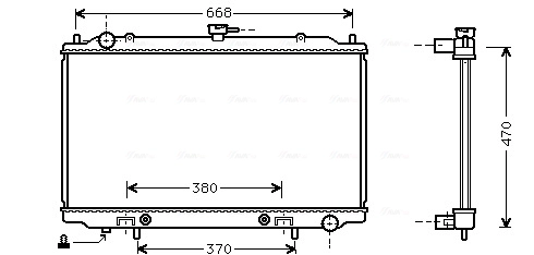 Радиатор охлаждение двигателя AVA QUALITY COOLING DN2189