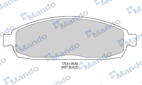 Комплект тормозных колодок дисковый тормоз MANDO MBF015579