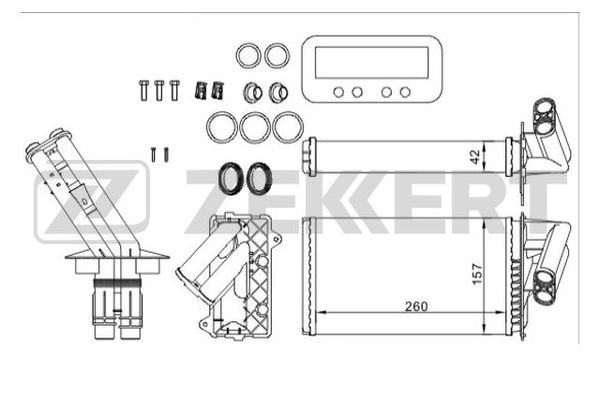 Теплообменник отопление салона ZEKKERT MK5069