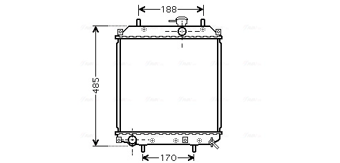Радиатор охлаждение двигателя AVA QUALITY COOLING DU2057