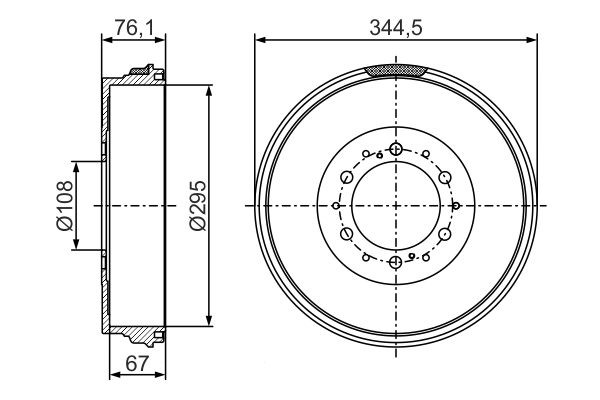 Тормозной барабан BOSCH 0 986 477 297