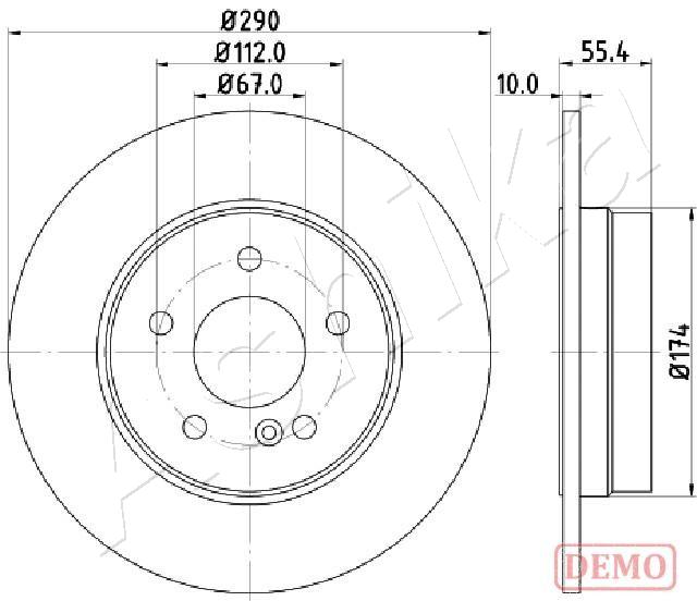 Тормозной диск ASHIKA 61-00-0507C
