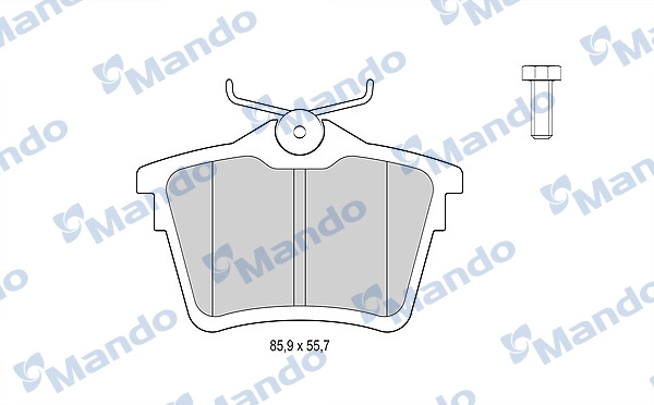 Комплект тормозных колодок дисковый тормоз MANDO MBF015204