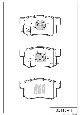 Комплект тормозных колодок дисковый тормоз MK KASHIYAMA D5140MH
