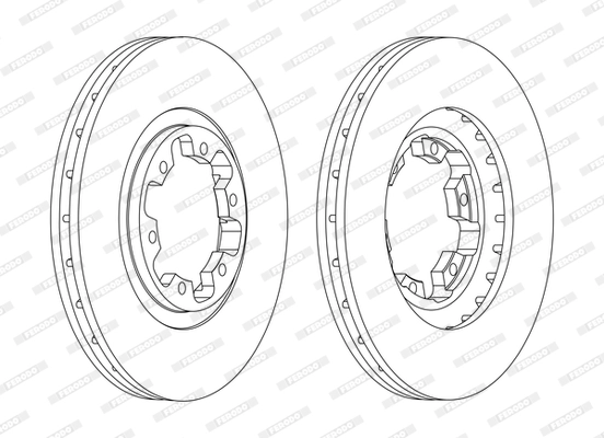 Тормозной диск FERODO DDF1626C