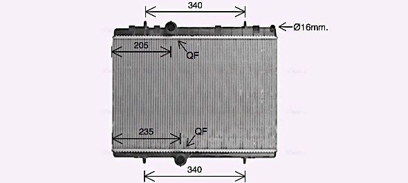 Радиатор охлаждение двигателя AVA QUALITY COOLING CN2328