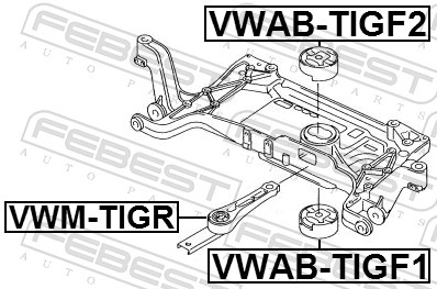 Подвеска двигатель FEBEST VWM-TIGR