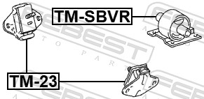Подвеска двигатель FEBEST TM-SBVR