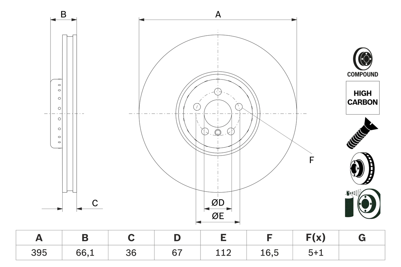 Тормозной диск BOSCH 0 986 479 H12