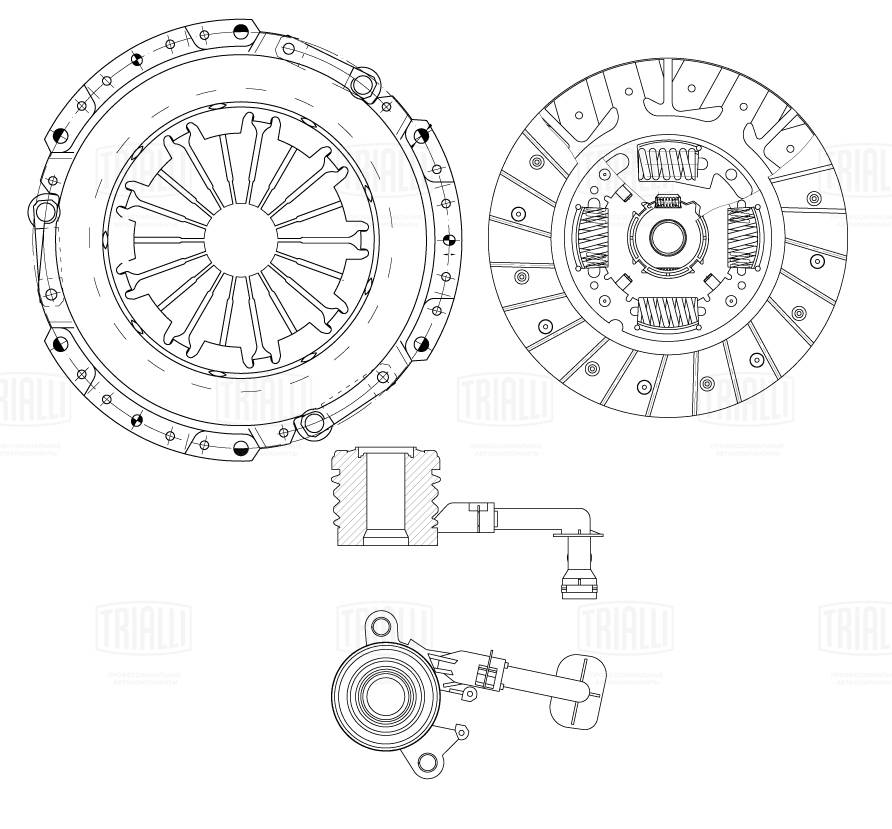 Комплект сцепления TRIALLI FR1423