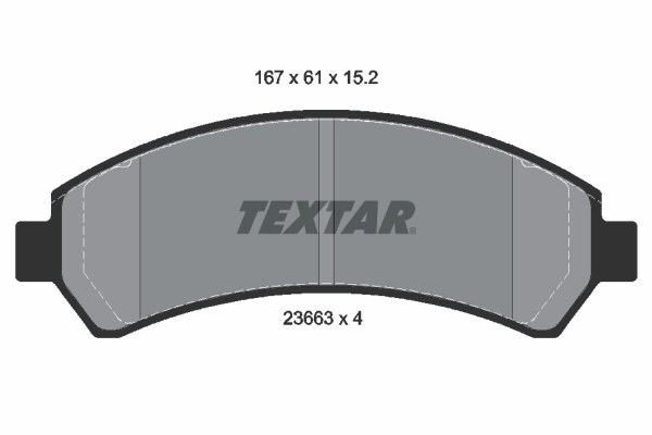 Комплект тормозных колодок дисковый тормоз TEXTAR 2366301