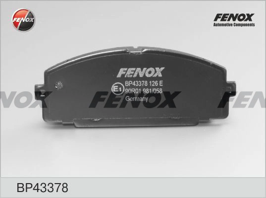Комплект тормозных колодок дисковый тормоз FENOX BP43378