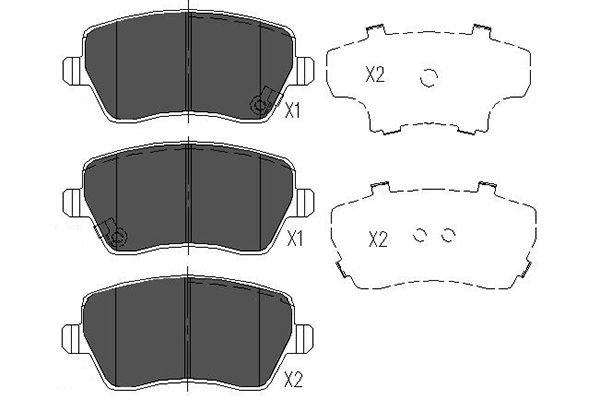 Комплект тормозных колодок дисковый тормоз KAVO PARTS KBP-8522