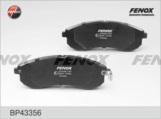 Комплект тормозных колодок дисковый тормоз FENOX BP43356