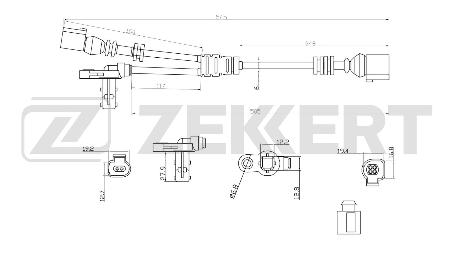 Датчик частота вращения колеса ZEKKERT SE-6063