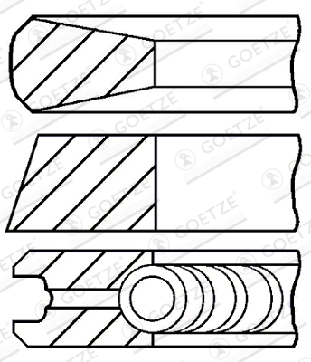 Комплект поршневых колец GOETZE ENGINE 08-138008-00