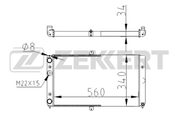 Радиатор охлаждение двигателя ZEKKERT MK-1506