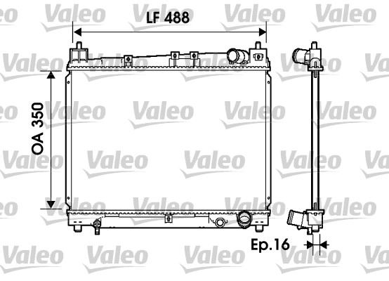 Радиатор охлаждение двигателя VALEO 734840