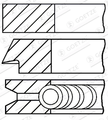 Комплект поршневых колец GOETZE ENGINE 08-705000-00
