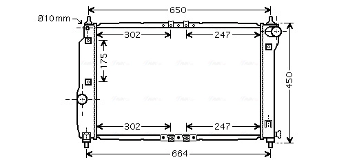 Радиатор охлаждение двигателя AVA QUALITY COOLING DWA2067