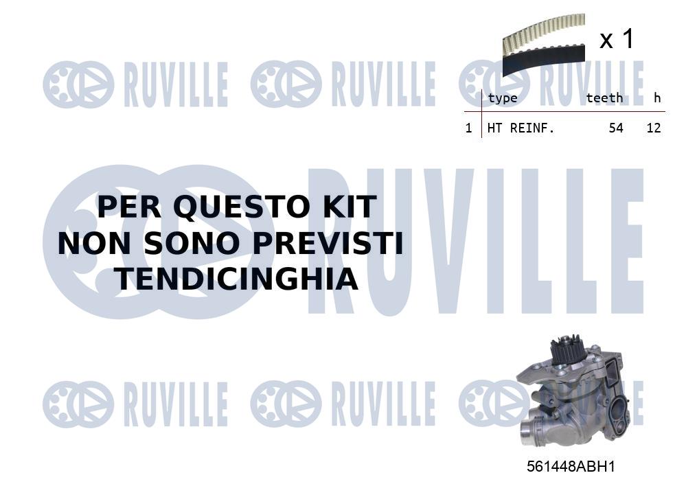 Водяной насос + комплект зубчатого ремня RUVILLE 55B0023