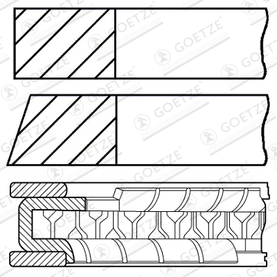 Комплект поршневых колец GOETZE ENGINE 08-428300-00