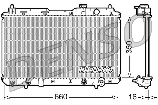 Радиатор охлаждение двигателя DENSO DRM40010