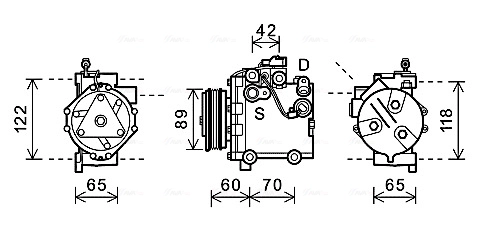 Компрессор кондиционер AVA QUALITY COOLING SZAK125