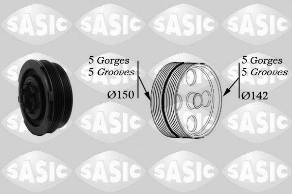 Ременный шкив коленчатый вал SASIC 2156038