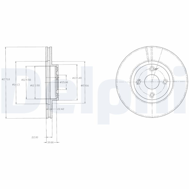 Тормозной диск DELPHI BG3966
