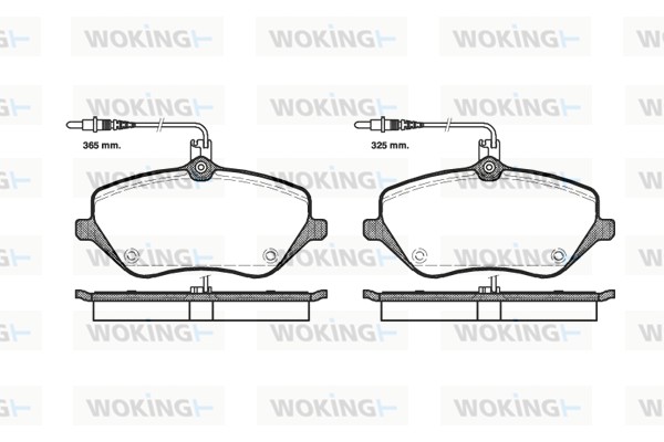 Комплект тормозных колодок дисковый тормоз WOKING P10013.04