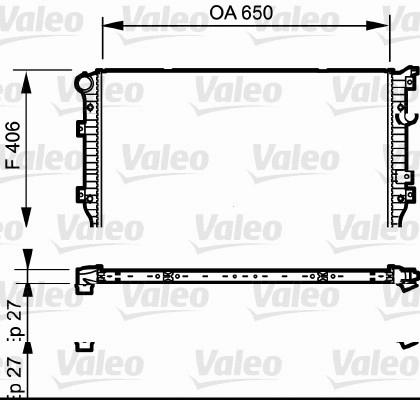 Радиатор охлаждение двигателя VALEO 735133