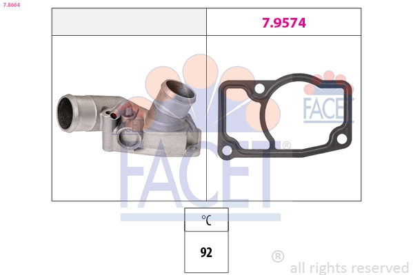 Термостат охлаждающая жидкость FACET 7.8664