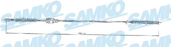 Тросик cтояночный тормоз SAMKO C0548B