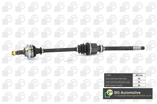 Приводной вал BGA DS6722RA