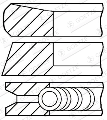 Комплект поршневых колец GOETZE ENGINE 08-127400-00
