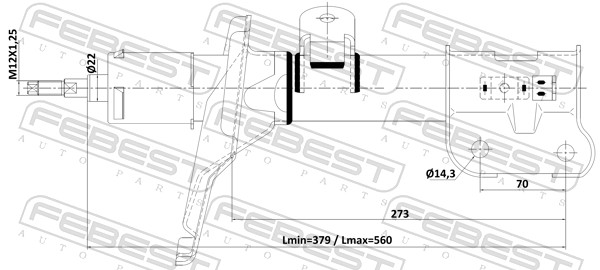 Амортизатор FEBEST 12110-015FR