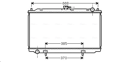 Радиатор охлаждение двигателя AVA QUALITY COOLING DN2220