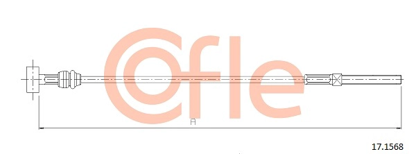 Тросик cтояночный тормоз COFLE 17.1568