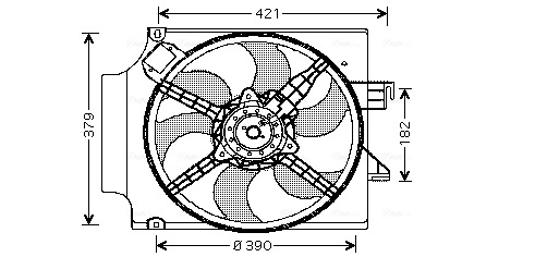 Вентилятор охлаждение двигателя AVA QUALITY COOLING FD7513