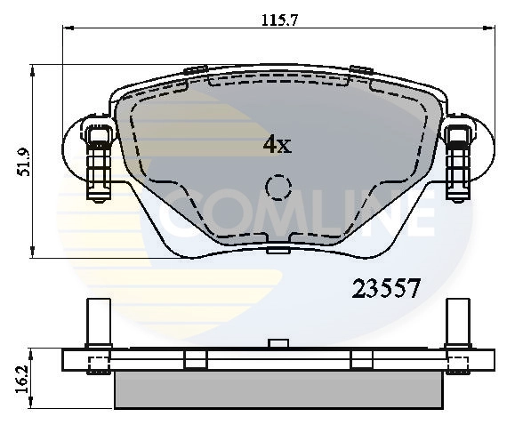 Комплект тормозных колодок дисковый тормоз COMLINE CBP01114