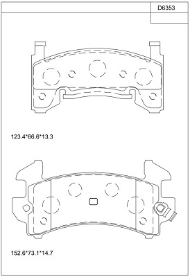 Комплект тормозных колодок дисковый тормоз ASIMCO KD6353