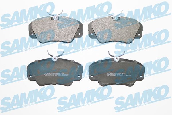 Комплект тормозных колодок дисковый тормоз SAMKO 5SP449
