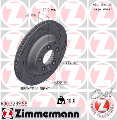 Тормозной диск ZIMMERMANN 600.3239.55