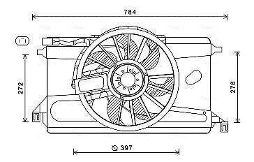 Вентилятор охлаждение двигателя AVA QUALITY COOLING FD7561
