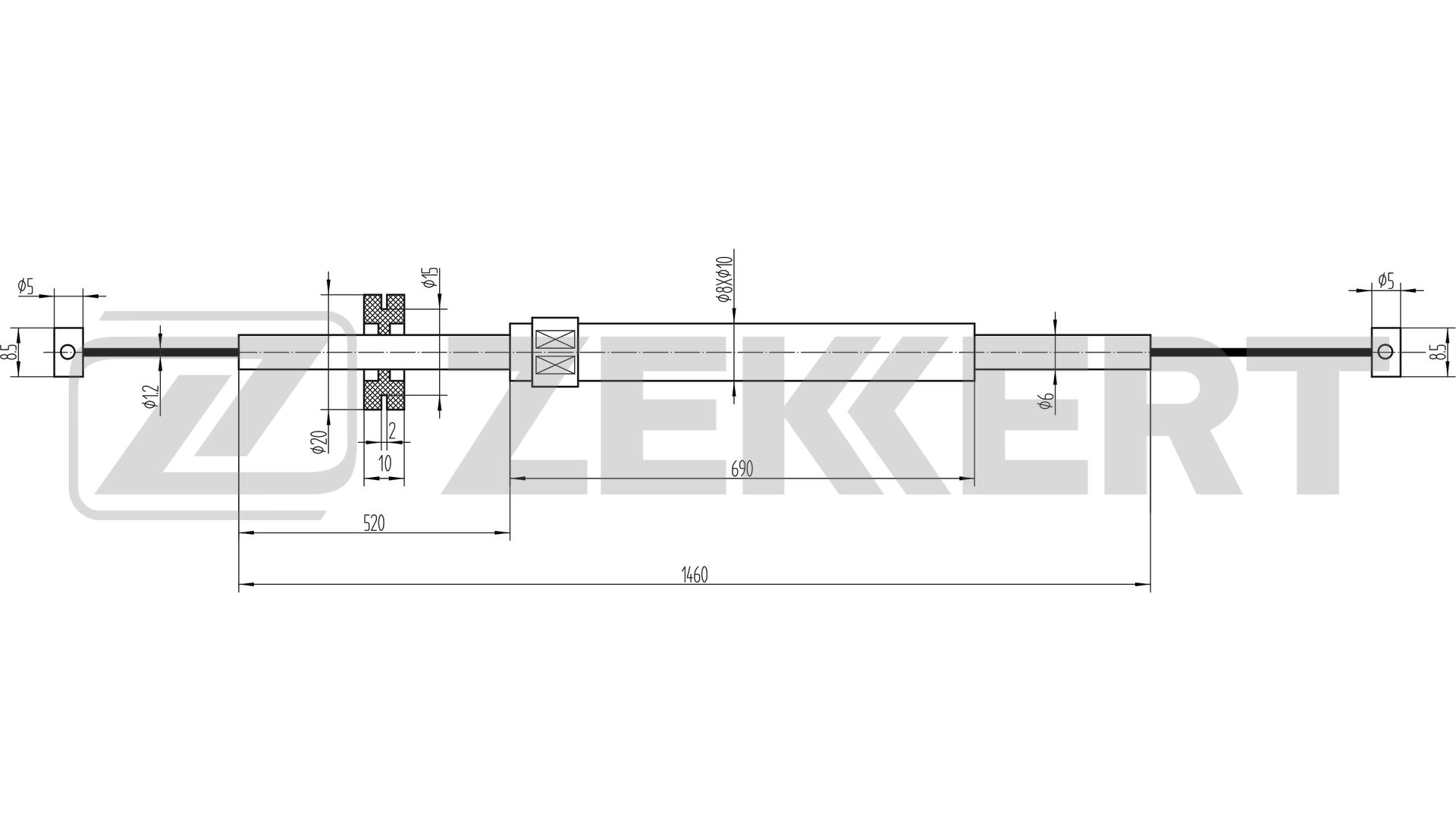 Тросик замка капота ZEKKERT BZ1192