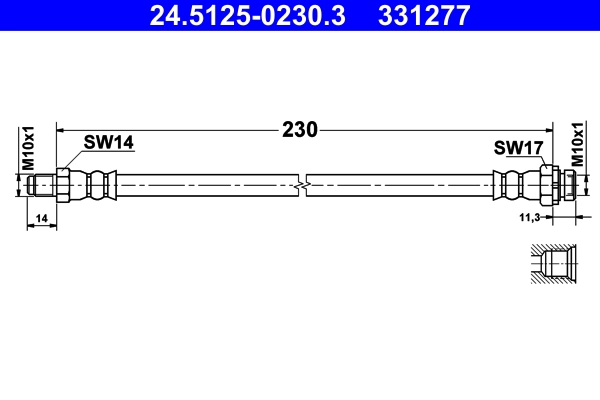 Тормозной шланг ATE 24.5125-0230.3