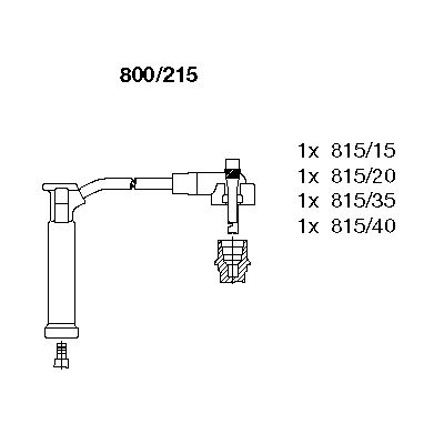 Комплект проводов зажигания BREMI 800215